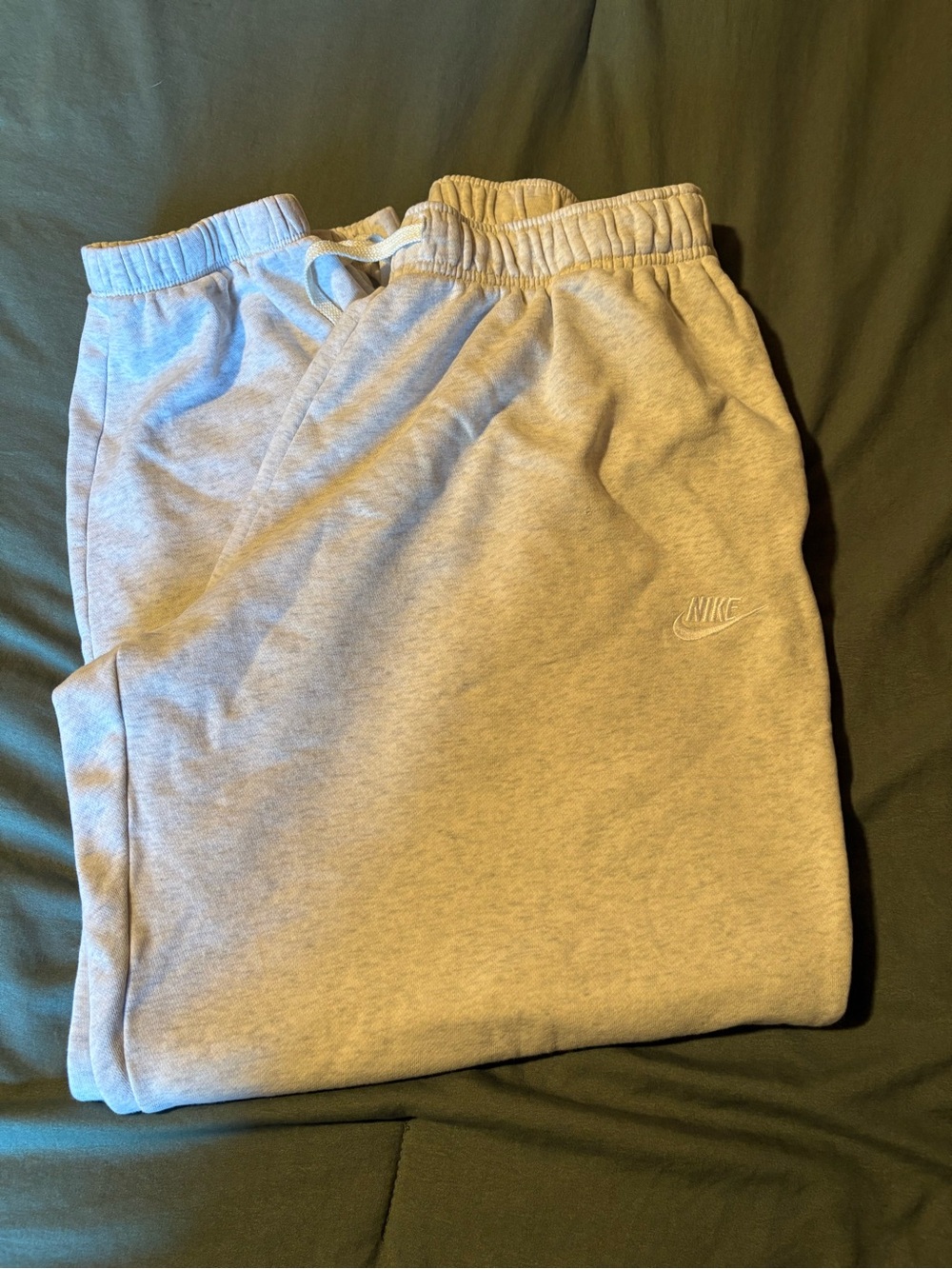 Nike light gray Sweatpants with Swoosh Tag